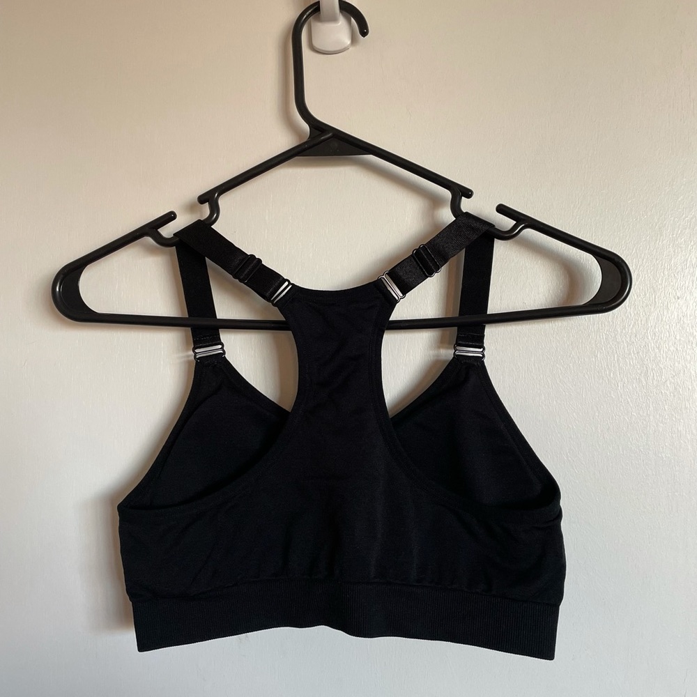 Puma Athletic Black Padded Logo Bra - Size S - Picture 4 of 6